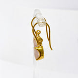 Gemstone Oval Faceted 1 micron Gold Plated Claw Set Drop Earrings PEGJ370