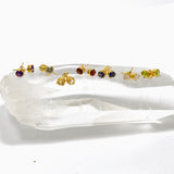 Gemstone Round Faceted 1 micron Gold Plated 3 claw Set Stud Earring 5mm PSE040