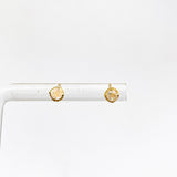 Gemstone Round Faceted 1 micron Gold Plated 4 claw Set Stud Earring 3mm PSE039