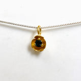 Gemstone Round Faceted 2.5 micron Gold Plated Flower Pendant PPGJ1224
