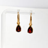 Gemstone Teardrop Faceted 1 micron Gold Plated Claw Set Drop Earrings PEGJ369