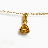 Gemstone Trillion Faceted Channel Set 2.5 Micron Gold Plated Pendant PPGJ1221