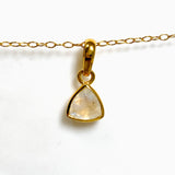 Gemstone Trillion Faceted Channel Set 2.5 Micron Gold Plated Pendant PPGJ1221