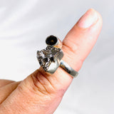 Gibeon Iron Meteorite with Smokey Quartz Ring Size 7 PRGJ386 - Nature's Magick