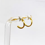 Gold Plated Half Hoop Earrings SE108-YG