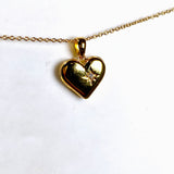 Gold Plated Heart Locket with Cubic Zirconia NK882-YG