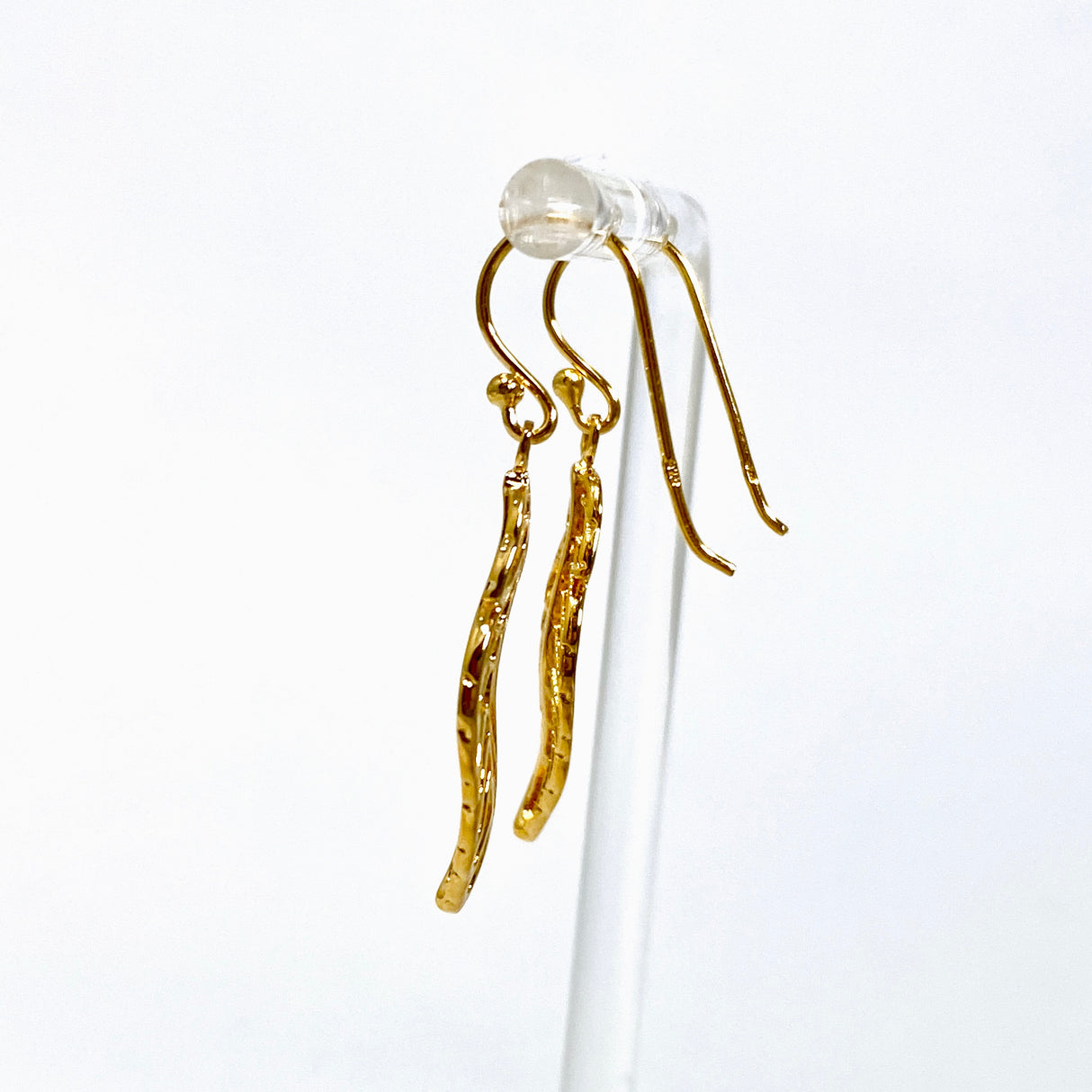 Gold Plated Leaf Earrings SE1857-YG