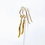 Gold Plated Leaf Earrings SE1857-YG