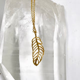 Gold Plated Leaf Necklace NK881