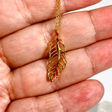 Gold Plated Leaf Necklace NK881