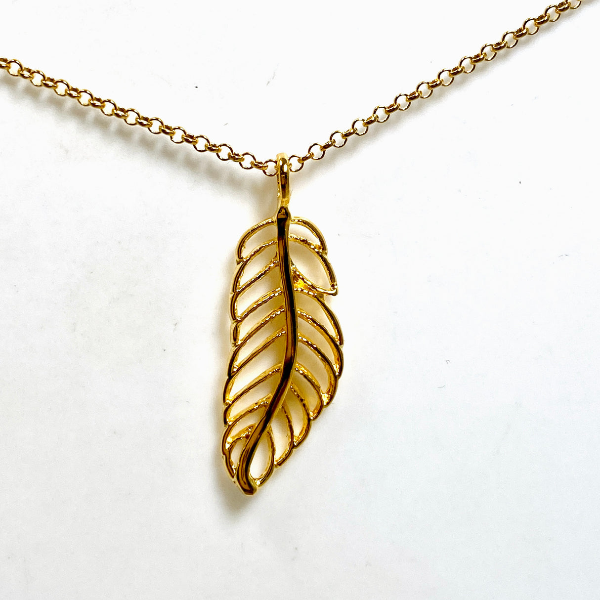 Gold Plated Leaf Necklace NK881
