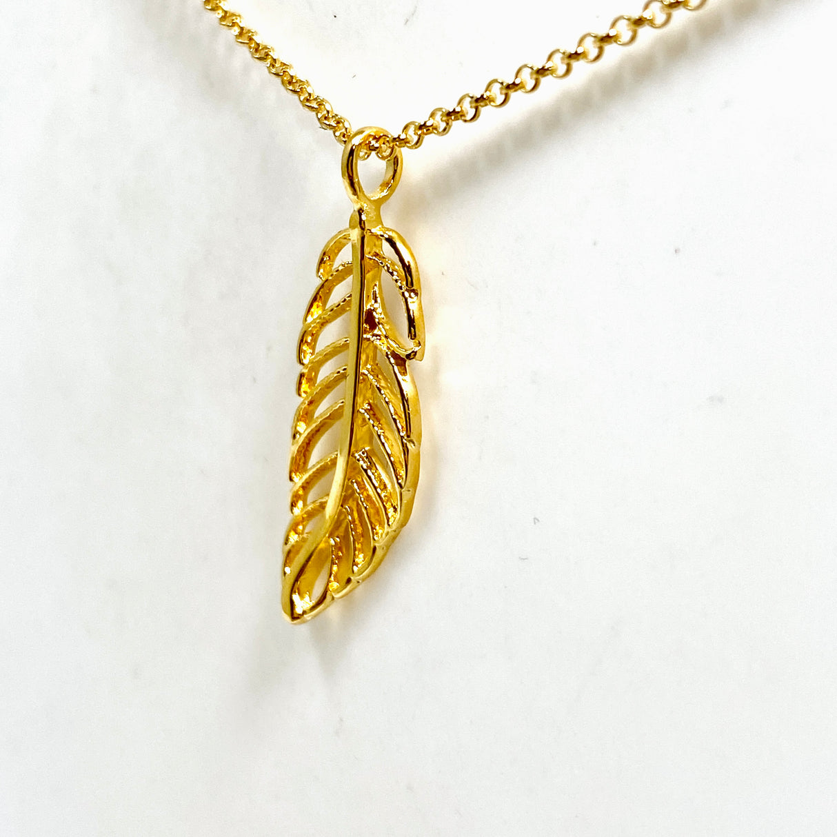 Gold Plated Leaf Necklace NK881