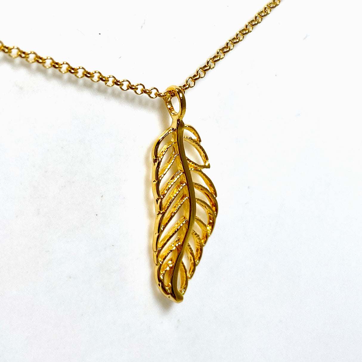 Gold Plated Leaf Necklace NK881