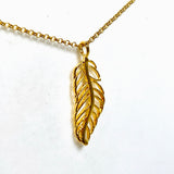 Gold Plated Leaf Necklace NK881