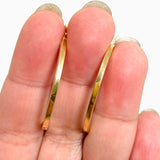 Gold Plated Oval Half Hoop Earrings SE411-YG