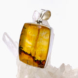 Golden Healer Dendritic Quartz Rectangular Cabochon Pendant GPJ18