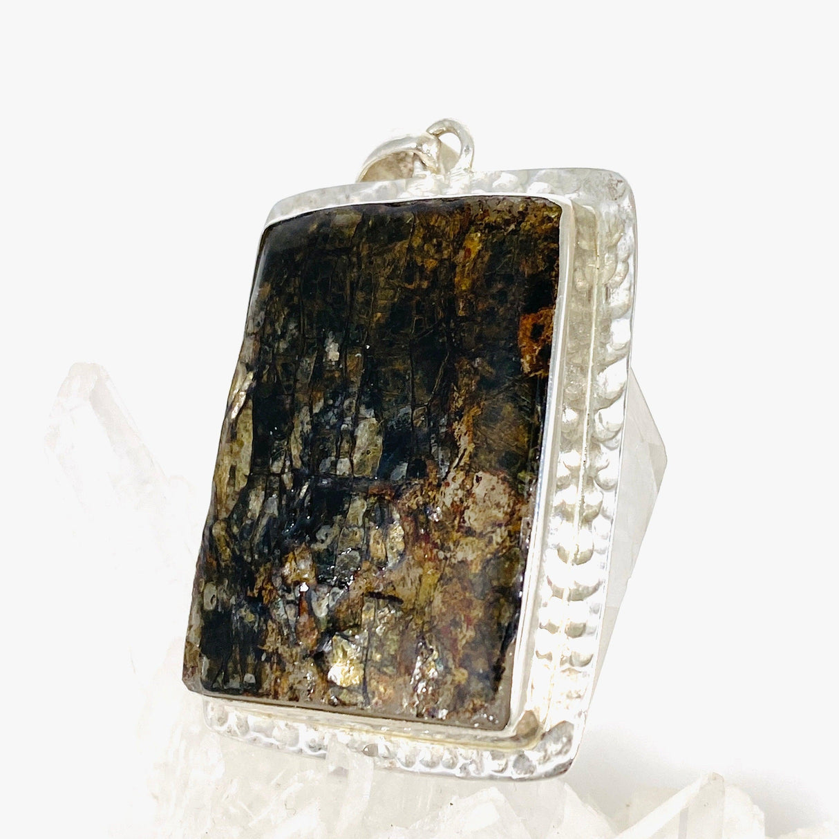 Golden Mica rectangular pendant KPGJ2881 - Nature's Magick