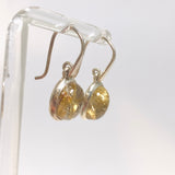 Golden Rutile Oval Cabochon Earrings PEGJ377