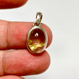 Golden Rutile Oval Cabochon Pendant PPGJ1225