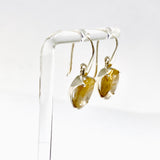 Golden Rutile Oval Faceted Earrings PEGJ381