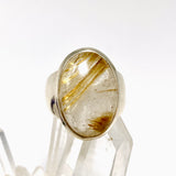 Golden Rutile Quartz Oval Cabochon Ring Size 6.5 PRGJ1001