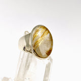 Golden Rutile Quartz Oval Cabochon Ring Size 6.5 PRGJ1001