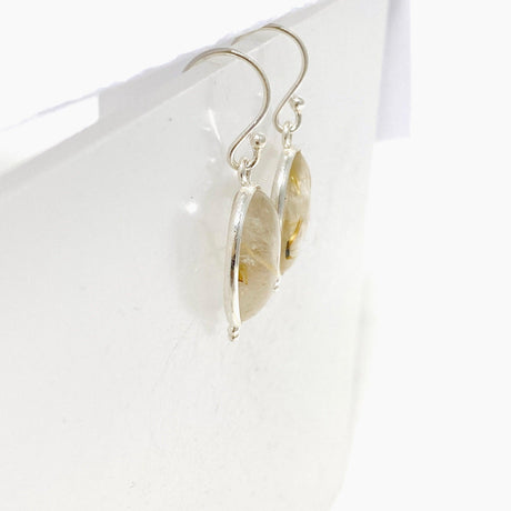 Golden Rutile Quartz Oval Earrings KEGJ1486 - Nature's Magick