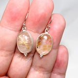 Golden Rutile Quartz Oval Earrings KEGJ1486 - Nature's Magick