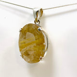 Golden Rutile Quartz Oval Faceted Pendant PPGJ884