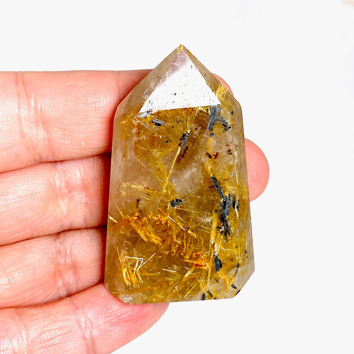 Golden rutile quartz point 40-50g RTQP-50 - Nature's Magick