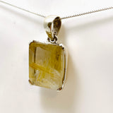 Golden Rutile Quartz Rectangular Faceted Pendant PPGJ892