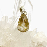 Golden Rutile Quartz Teardrop Faceted Pendant PPGJ886