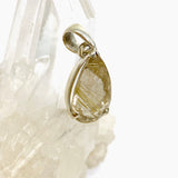 Golden Rutile Quartz Teardrop Faceted Pendant PPGJ886