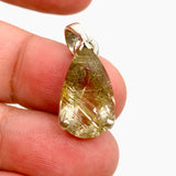 Golden Rutile Quartz Teardrop Faceted Pendant PPGJ886