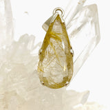 Golden Rutile Quartz Teardrop Faceted Pendant PPGJ888