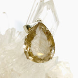 Golden Rutile Quartz Teardrop Faceted Pendant PPGJ889