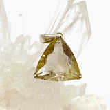 Golden Rutile Quartz Triangular Faceted Pendant PPGJ894