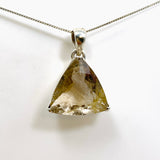 Golden Rutile Quartz Triangular Faceted Pendant PPGJ894