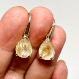 Golden Rutile Teardrop Faceted Earrings PEGJ382