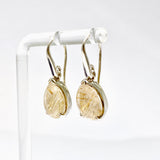 Golden Rutile Teardrop Faceted Earrings PEGJ382