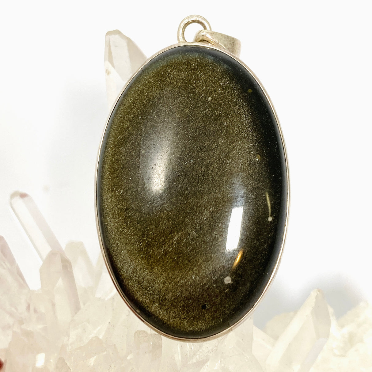 Goldsheen obsidian oval pendant KPGJ2250