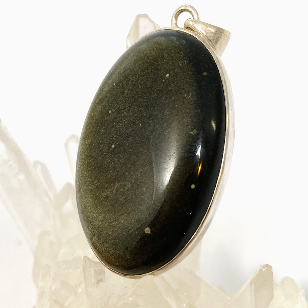 Goldsheen obsidian oval pendant KPGJ2250