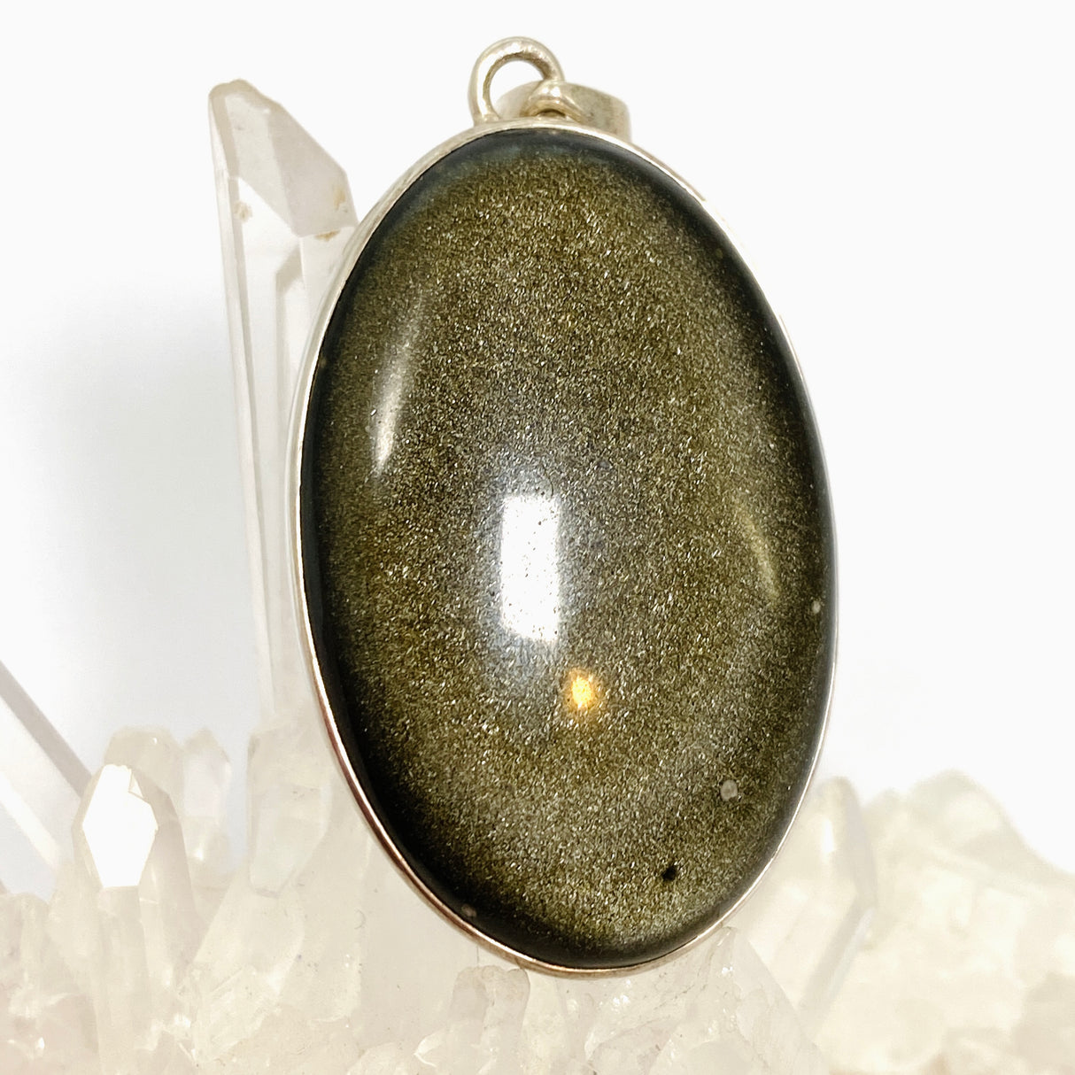 Goldsheen obsidian oval pendant KPGJ2250