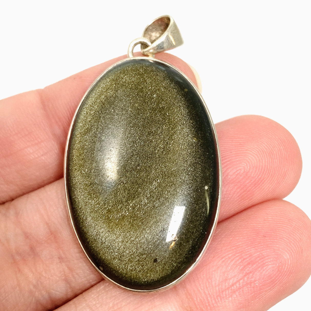 Goldsheen obsidian oval pendant KPGJ2250