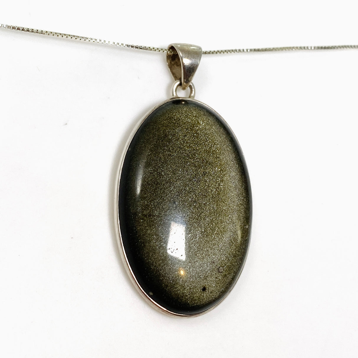 Goldsheen obsidian oval pendant KPGJ2250