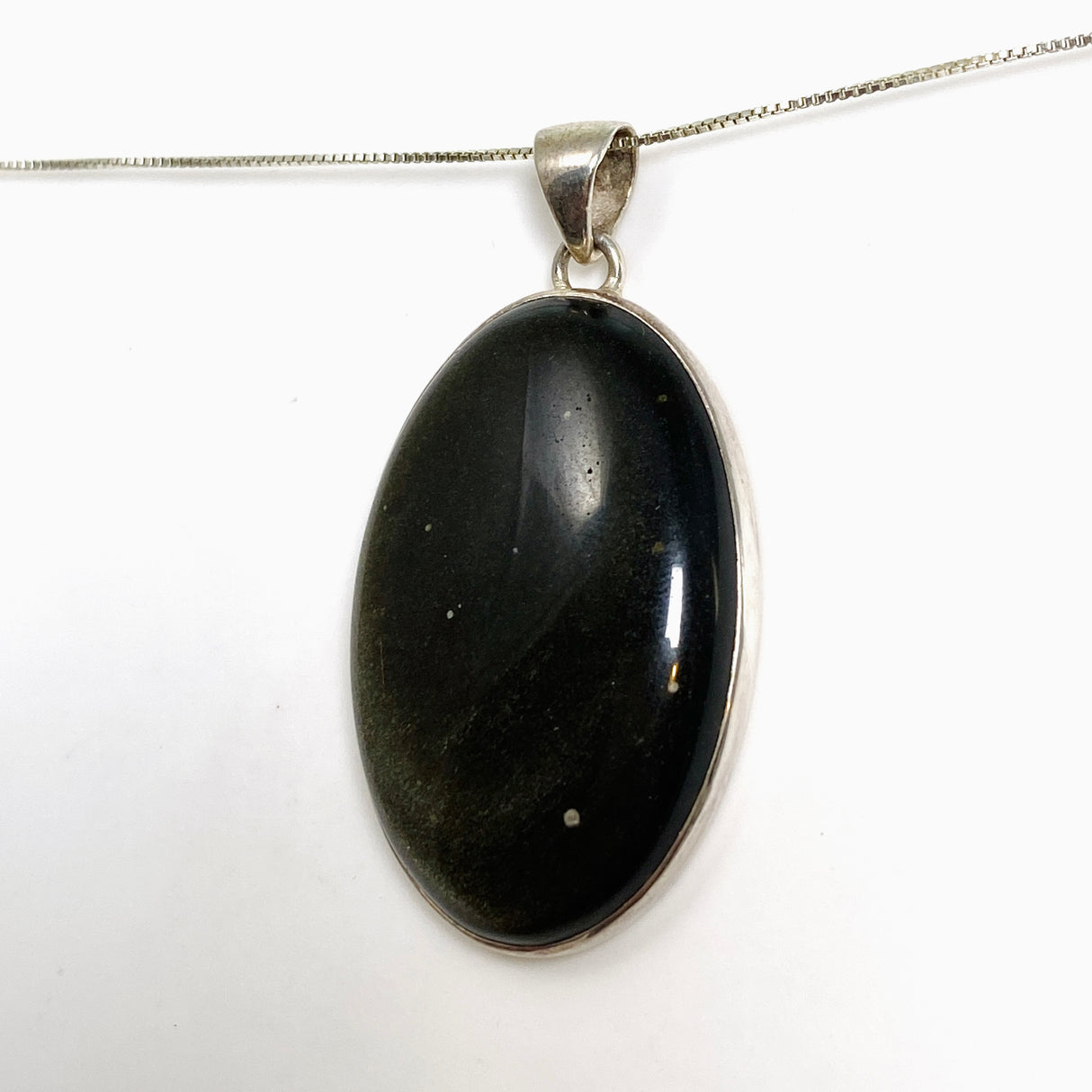 Goldsheen obsidian oval pendant KPGJ2250