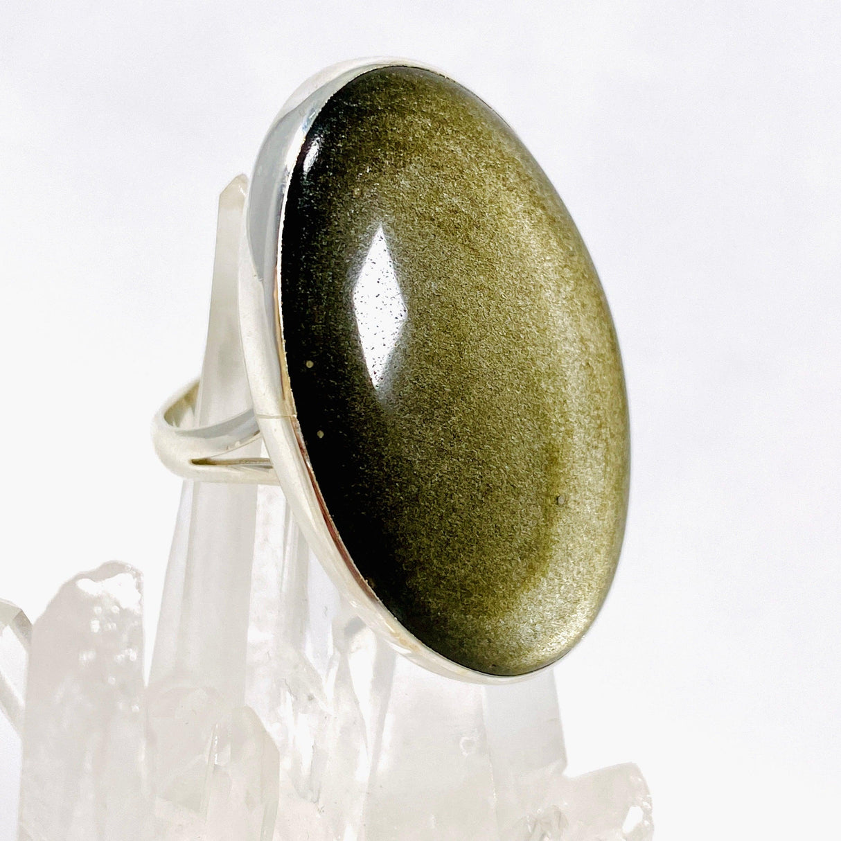 Goldsheen Obsidian oval ring s.11 KRGJ2920 - Nature's Magick