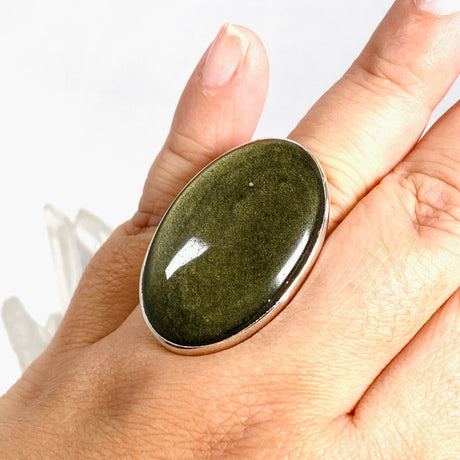 Goldsheen Obsidian oval ring s.11 KRGJ2920 - Nature's Magick