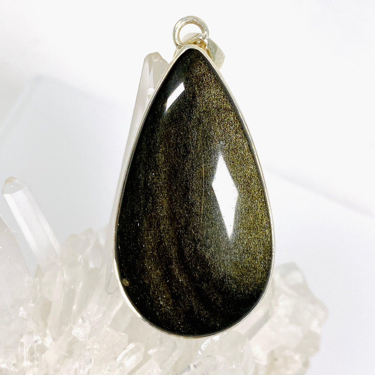 Goldsheen Obsidian teardrop pendant KPGJ3884 - Nature's Magick