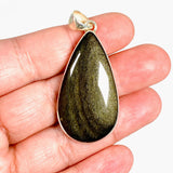 Goldsheen Obsidian teardrop pendant KPGJ3884 - Nature's Magick